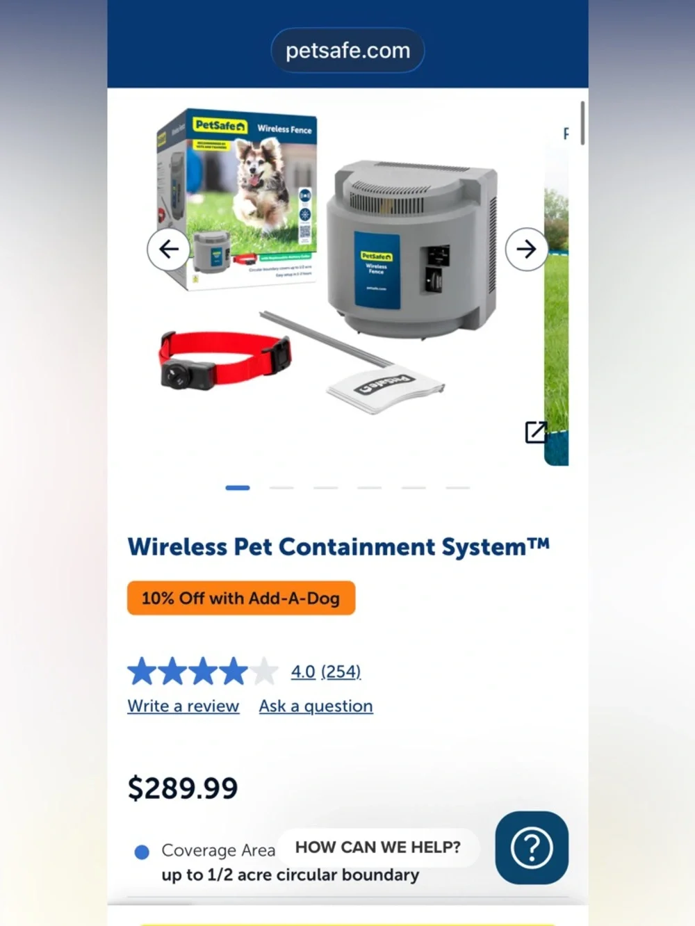 PetSafe Wireless Pet Containment System with Red Training Collar - Picture 3 of 7